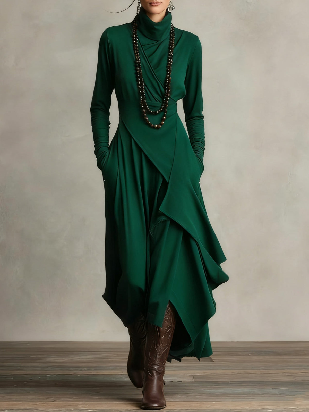 Genevieve | Turtleneck Maxi Dress