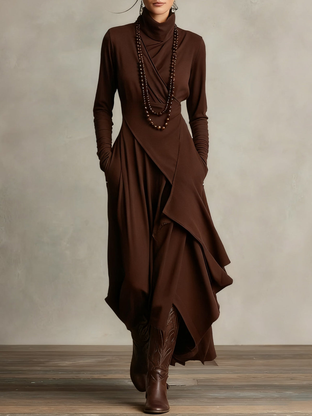 Genevieve | Turtleneck Maxi Dress