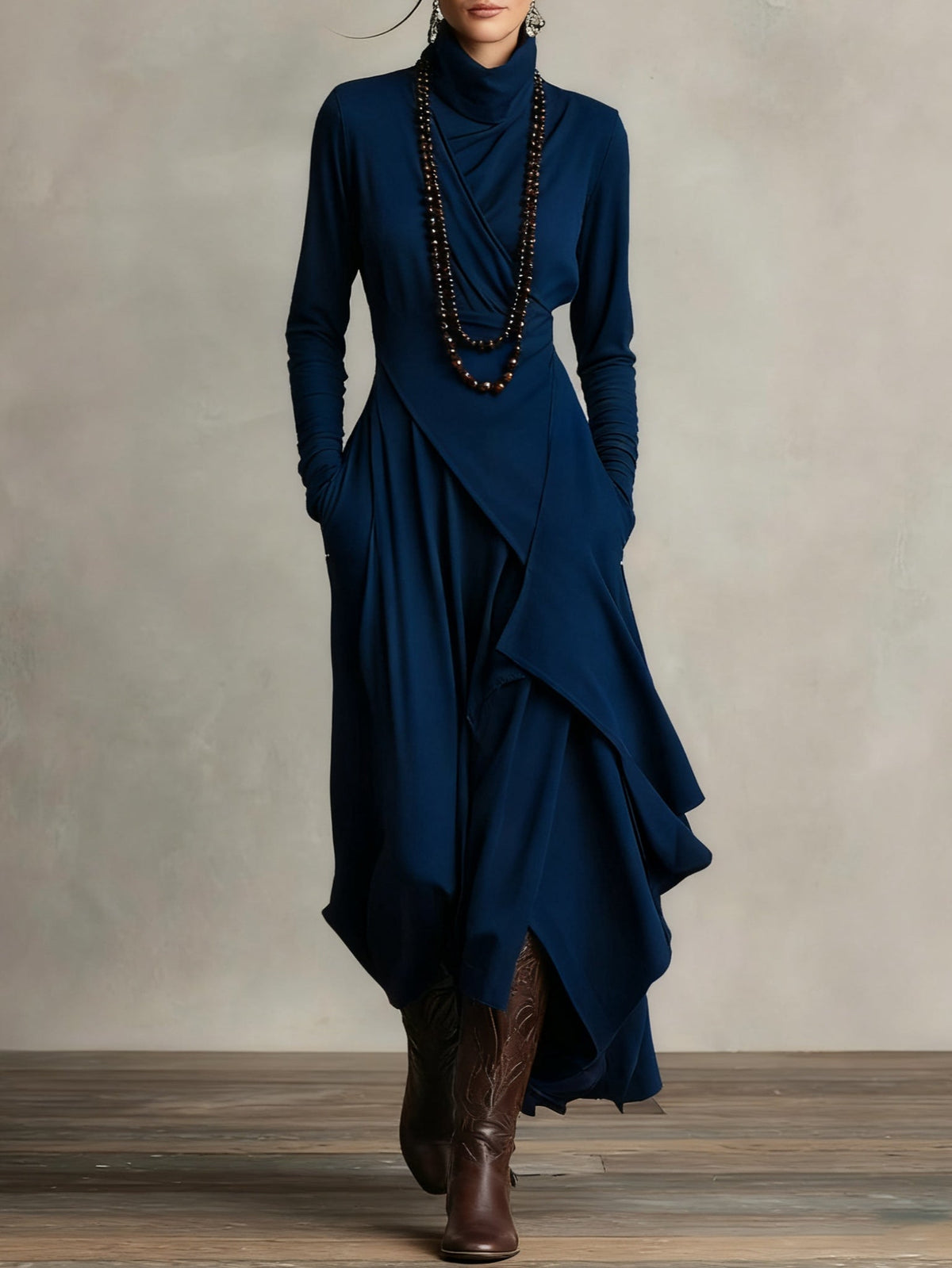 Genevieve | Turtleneck Maxi Dress