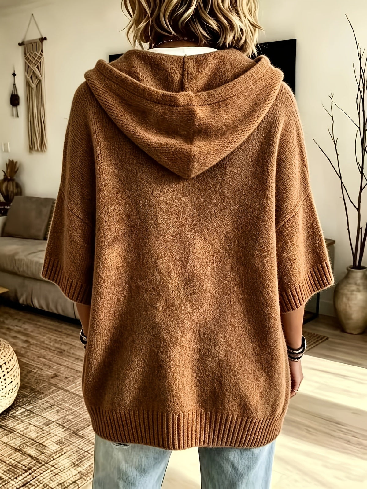 Gilda™ | Puff Sleeve Hooded Sweater