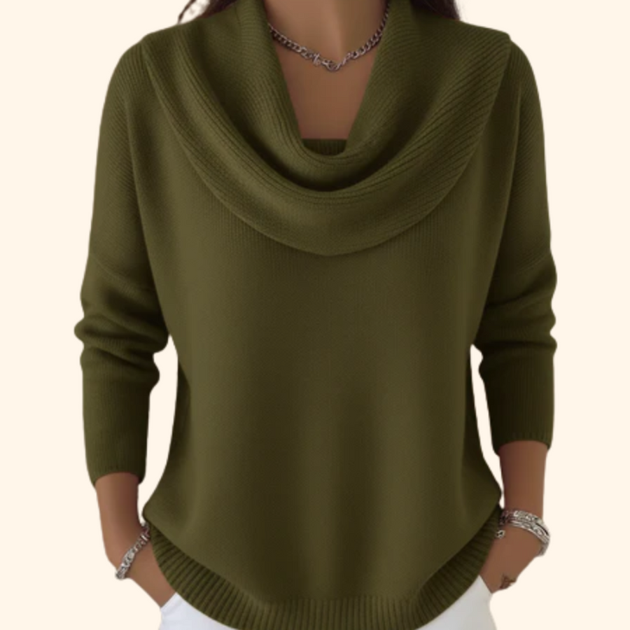 Celeste | Draped-Neck Sweater