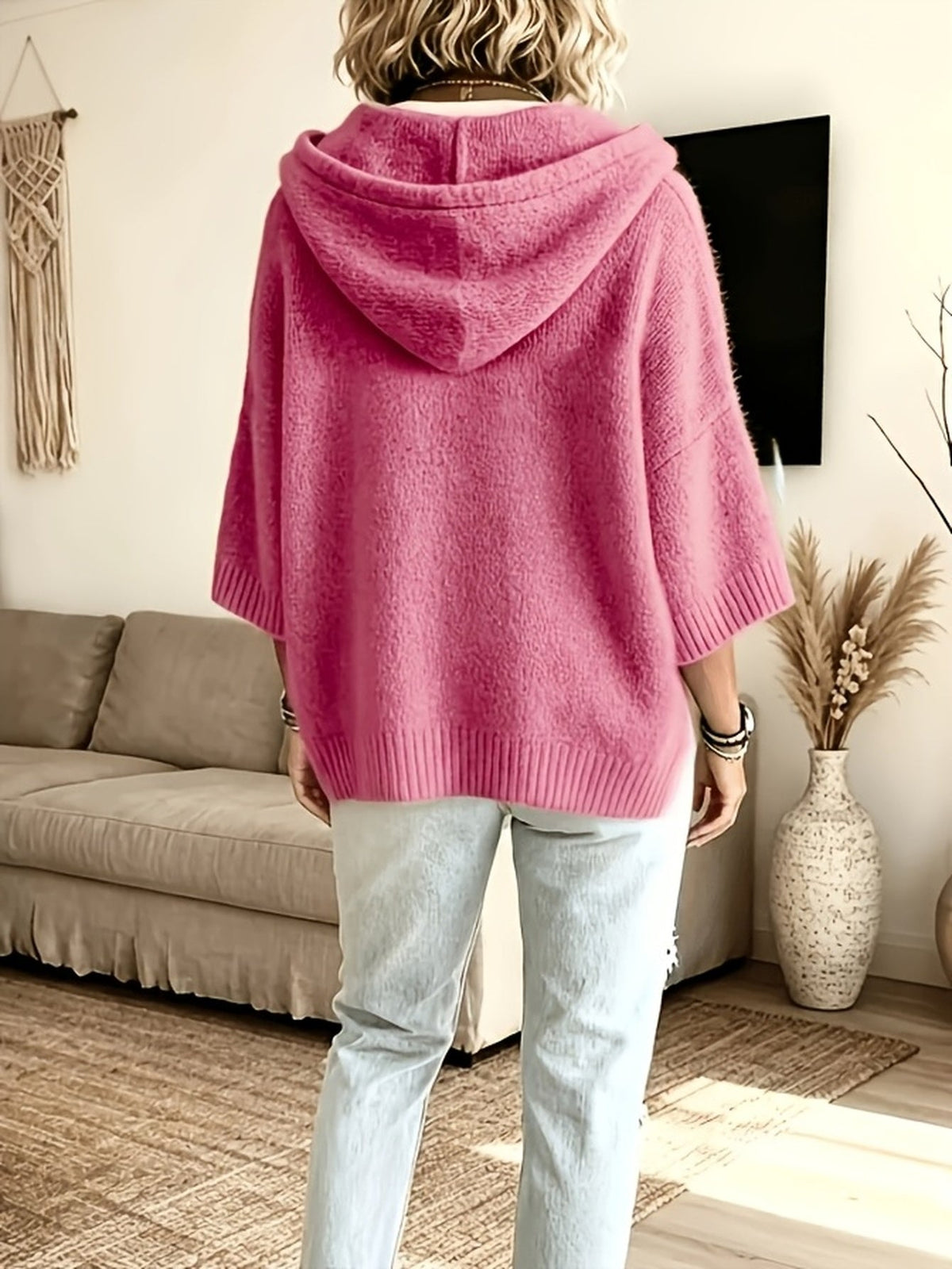 Barbara™ | Batwing Hooded Pullover Sweater