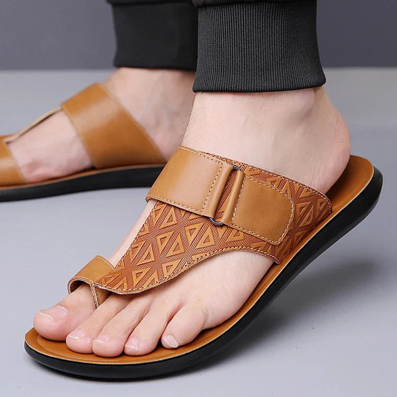 ASTON™ | Leather Toe-Strap Sandals