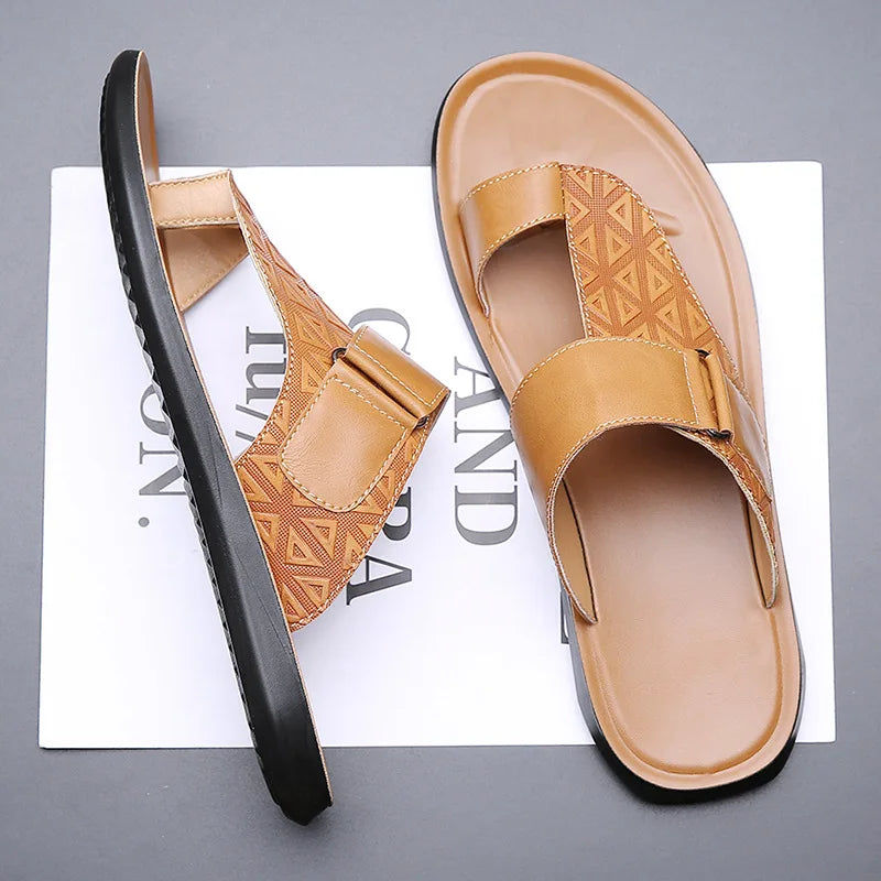 ASTON™ | Leather Toe-Strap Sandals