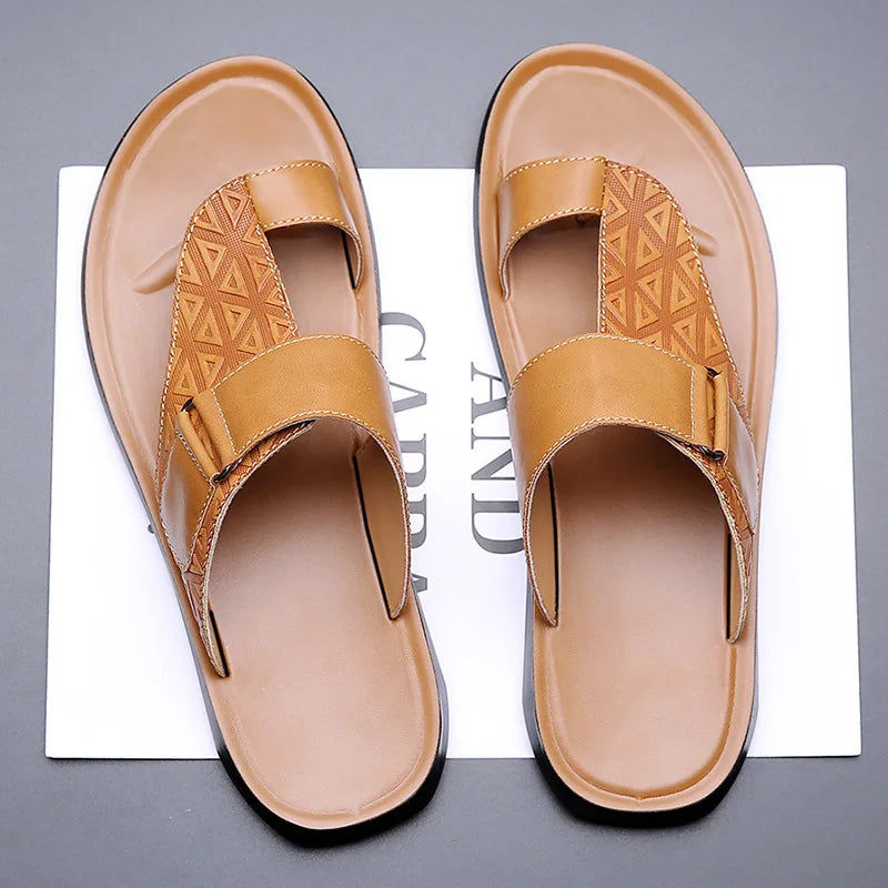 ASTON™ | Leather Toe-Strap Sandals