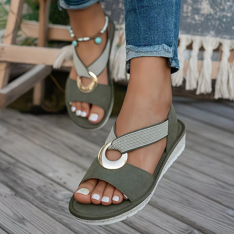 ALMARA™ | Metal Buckle Sandals