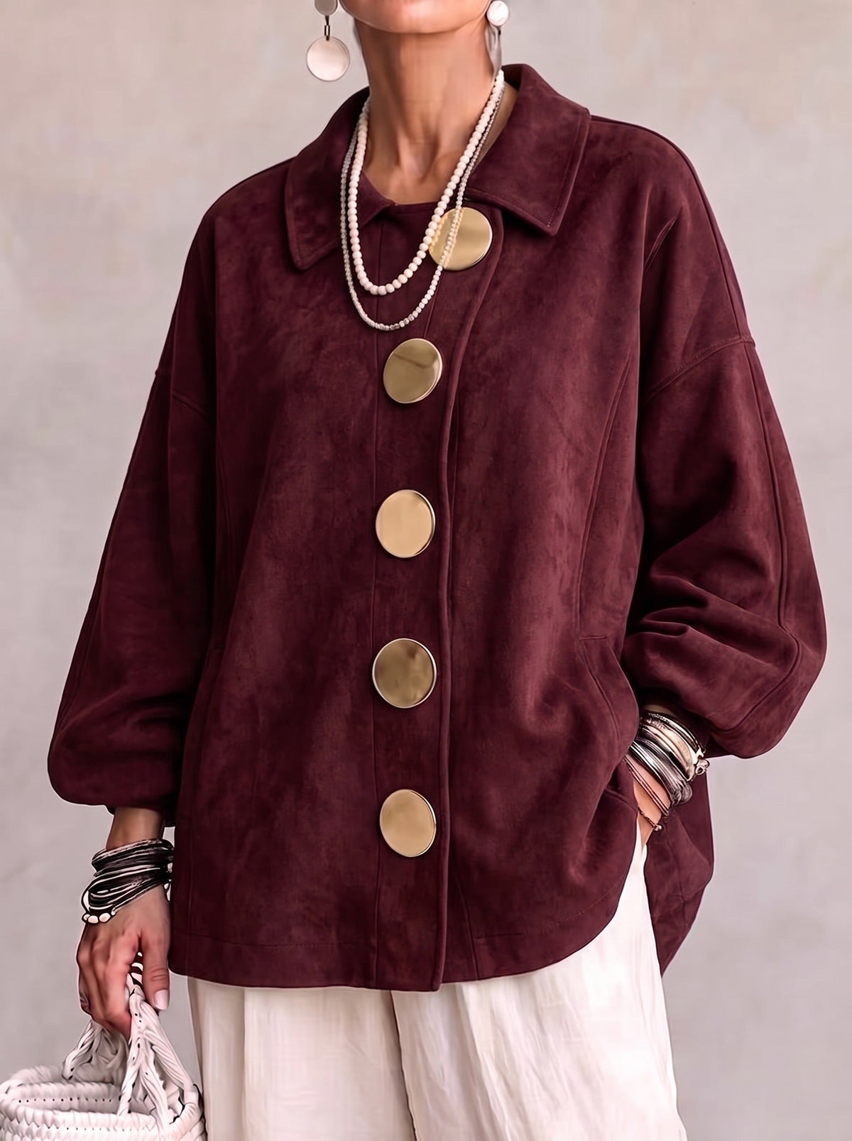 Lorene | Suede Button Shacket