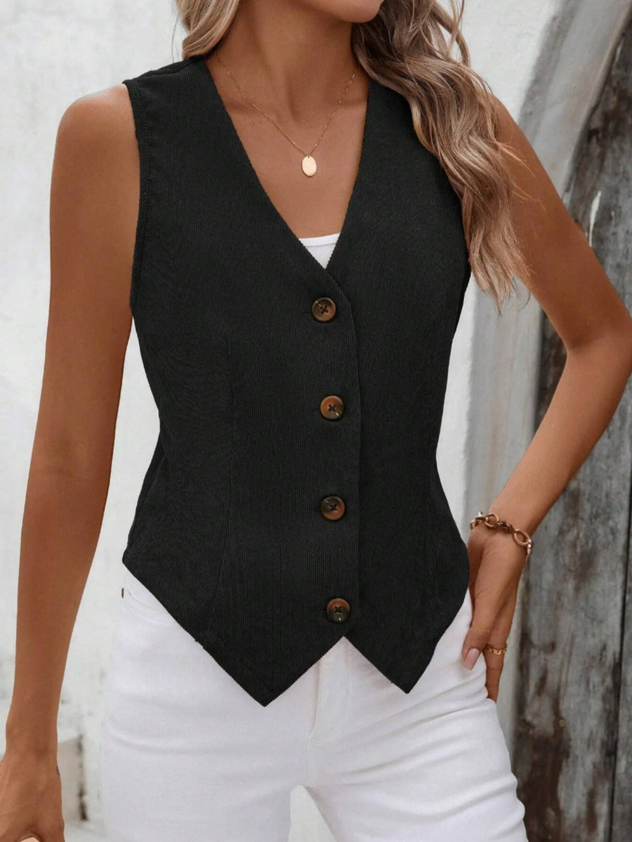 Ethel | Fitted Corduroy Vest