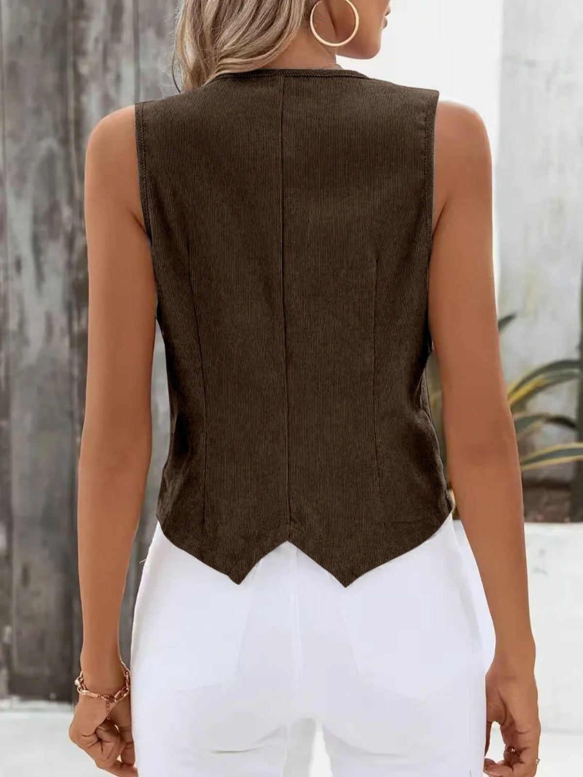 Ethel | Fitted Corduroy Vest