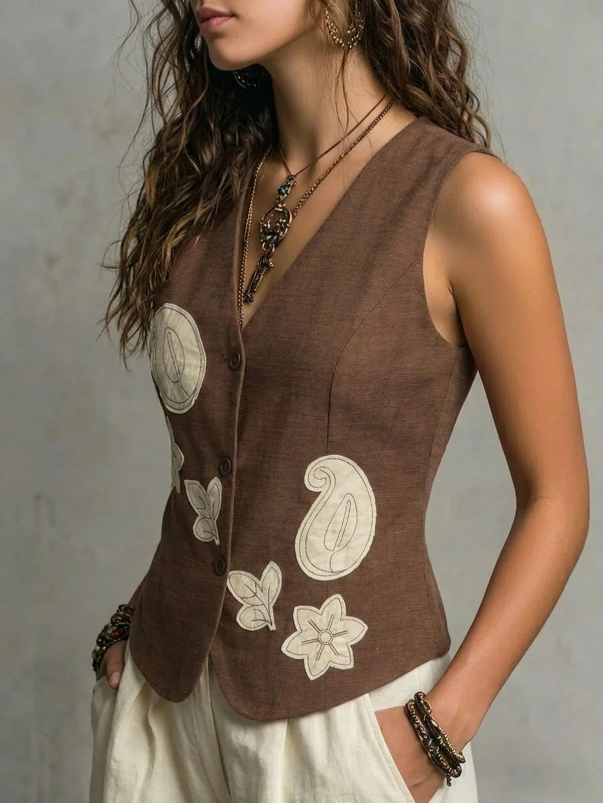 Ada | Elegant Linen Vest