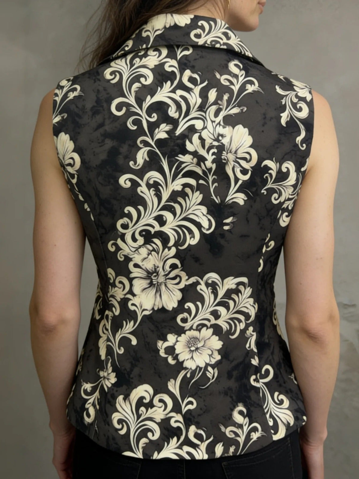 Etta | Printed Lapel Vest