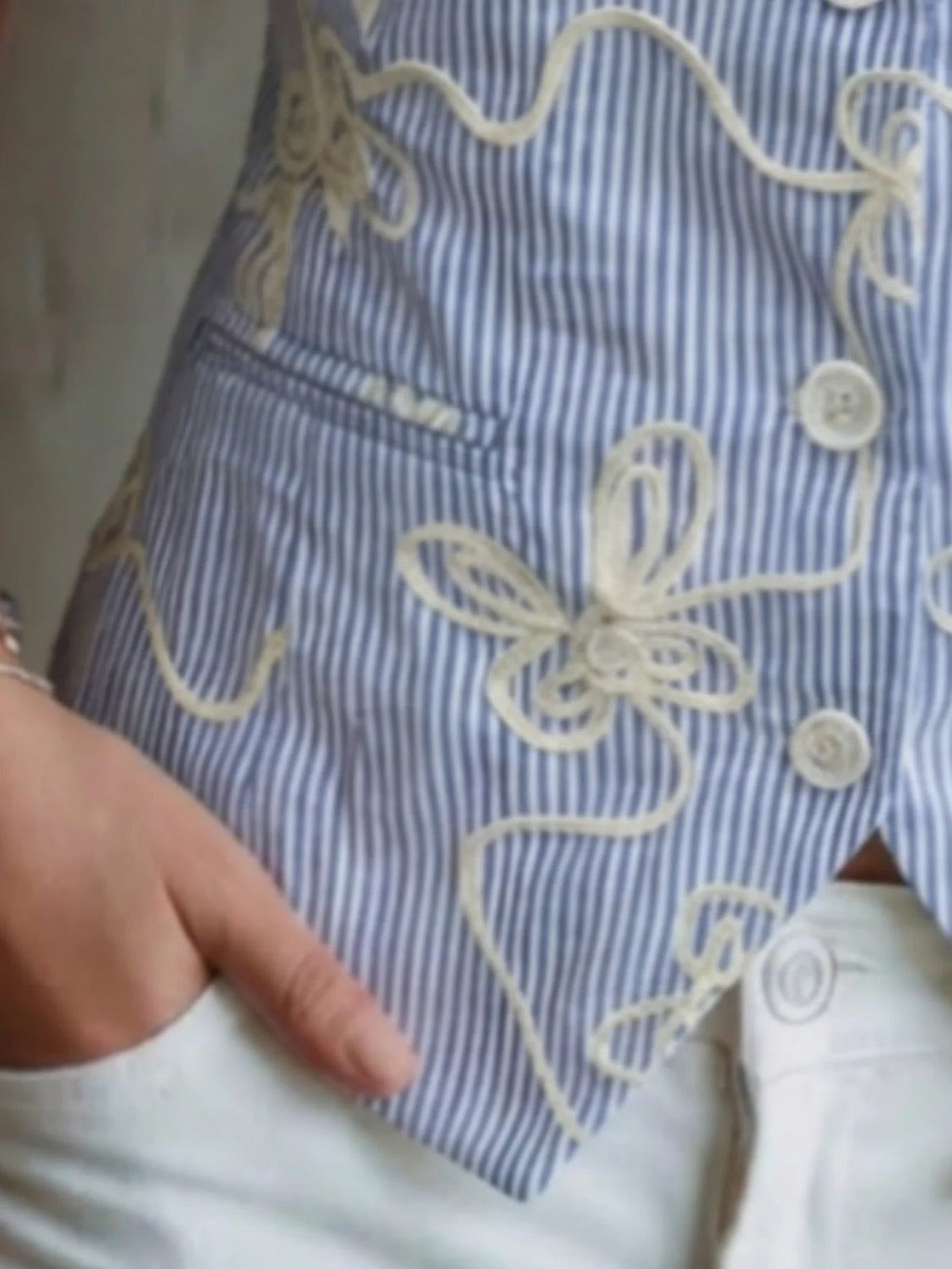Effie | Elegant Embroidered Vest