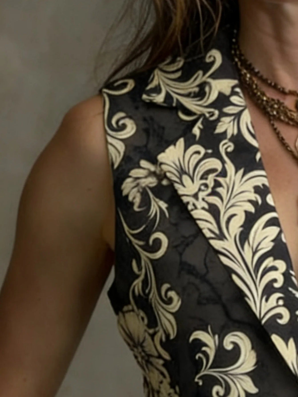 Etta | Printed Lapel Vest