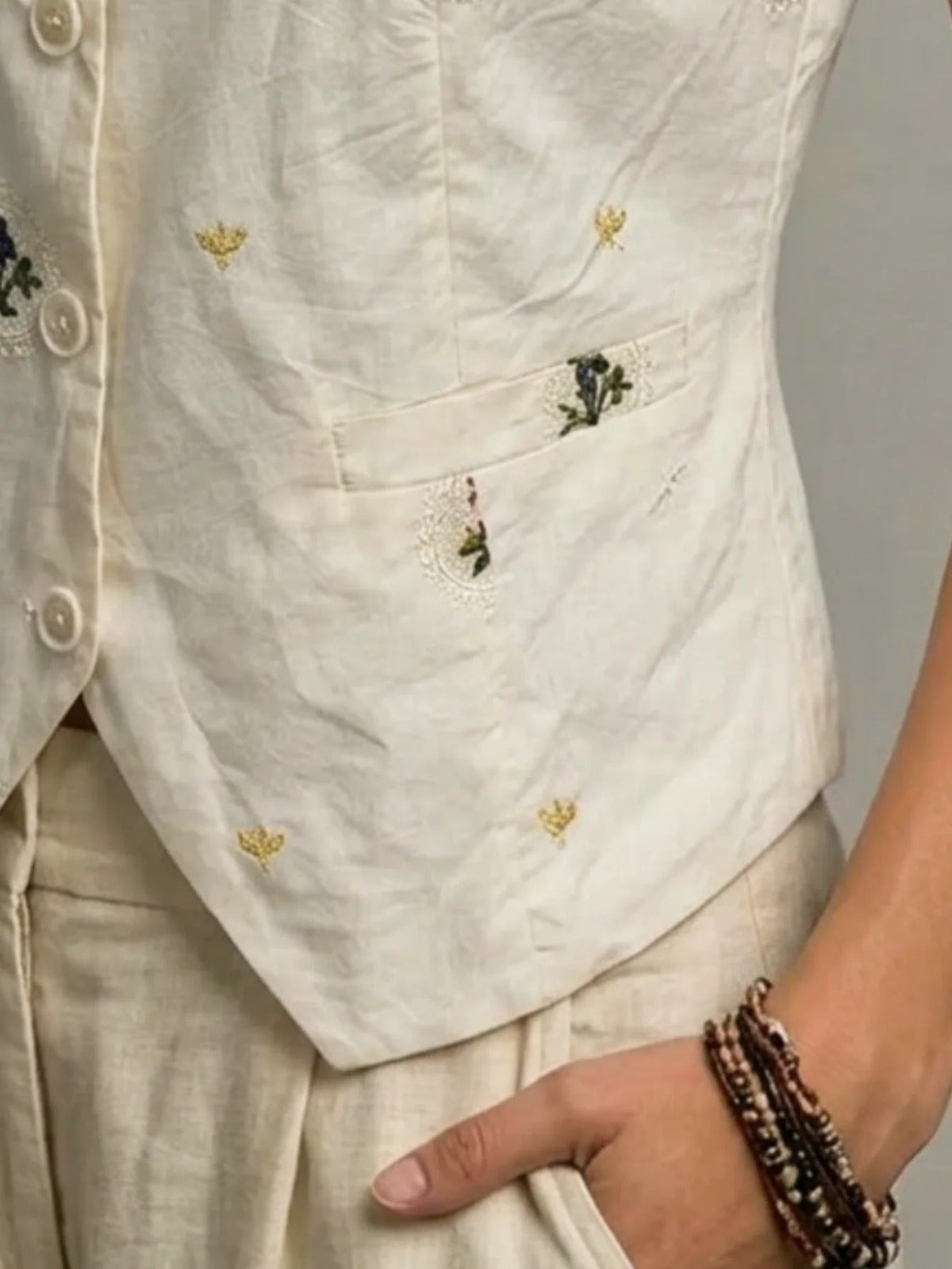 Norma | Adjustable Embroidered Vest
