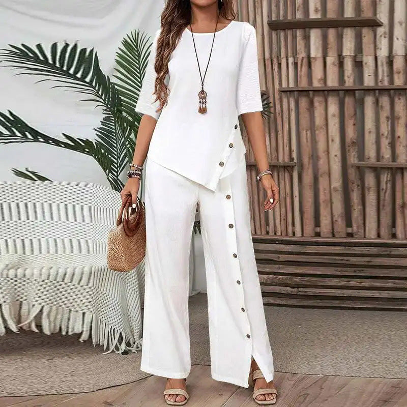 Vivienne | Two-Piece Top & Wide-Leg Set