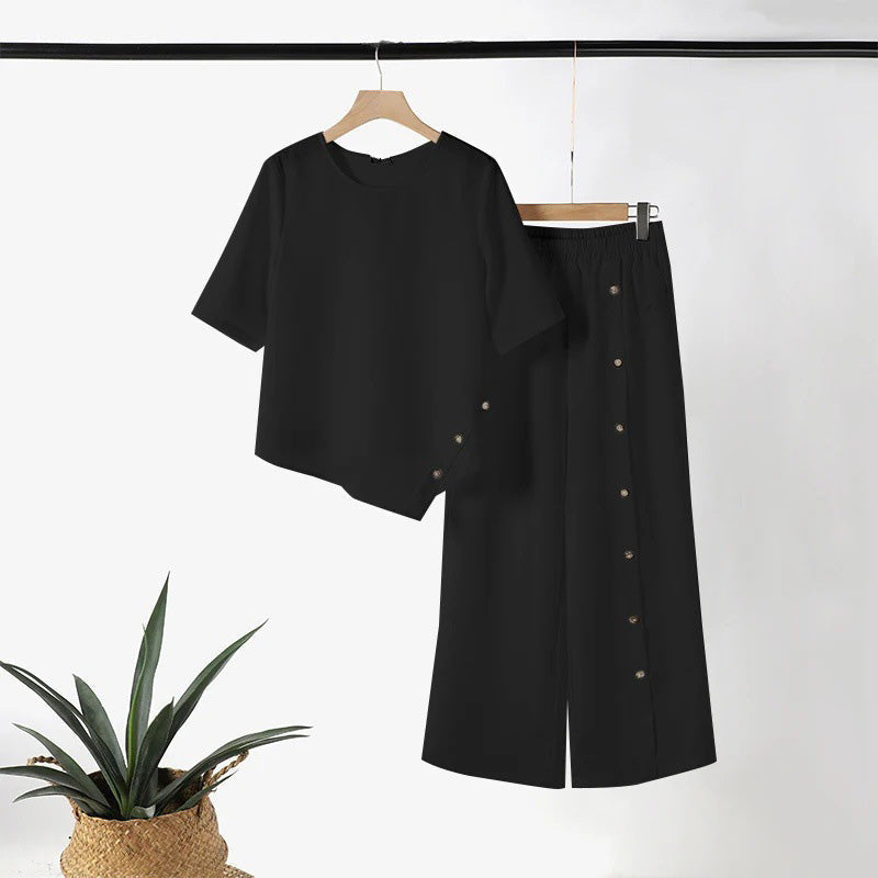 Vivienne | Two-Piece Top & Wide-Leg Set
