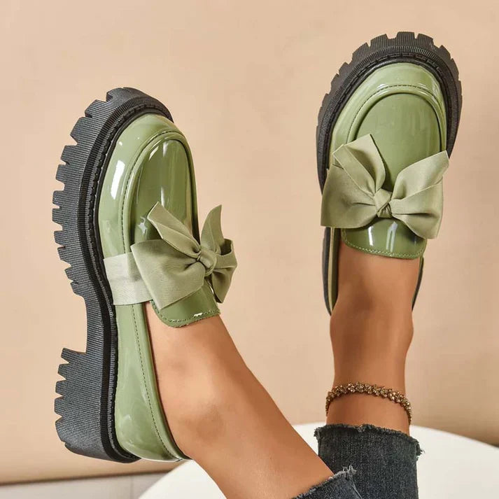 Violeta - Bow Platform Loafers