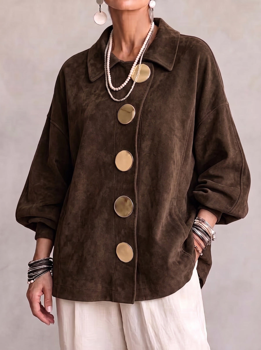 Lorene | Suede Button Shacket
