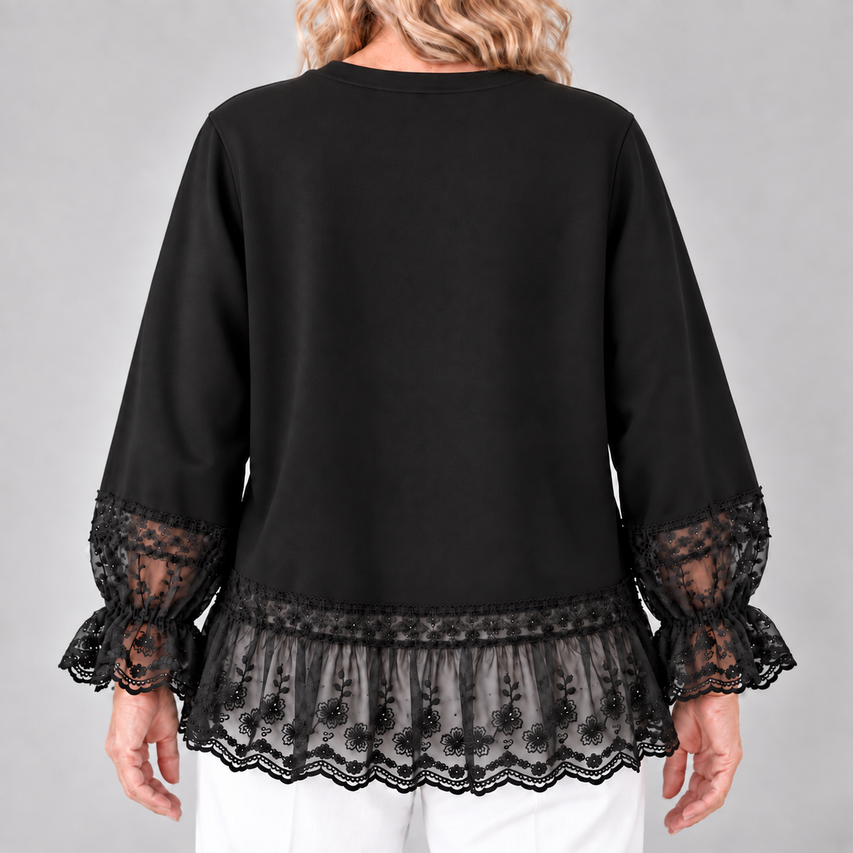 Gloria | Lace-Panel Sweatshirt