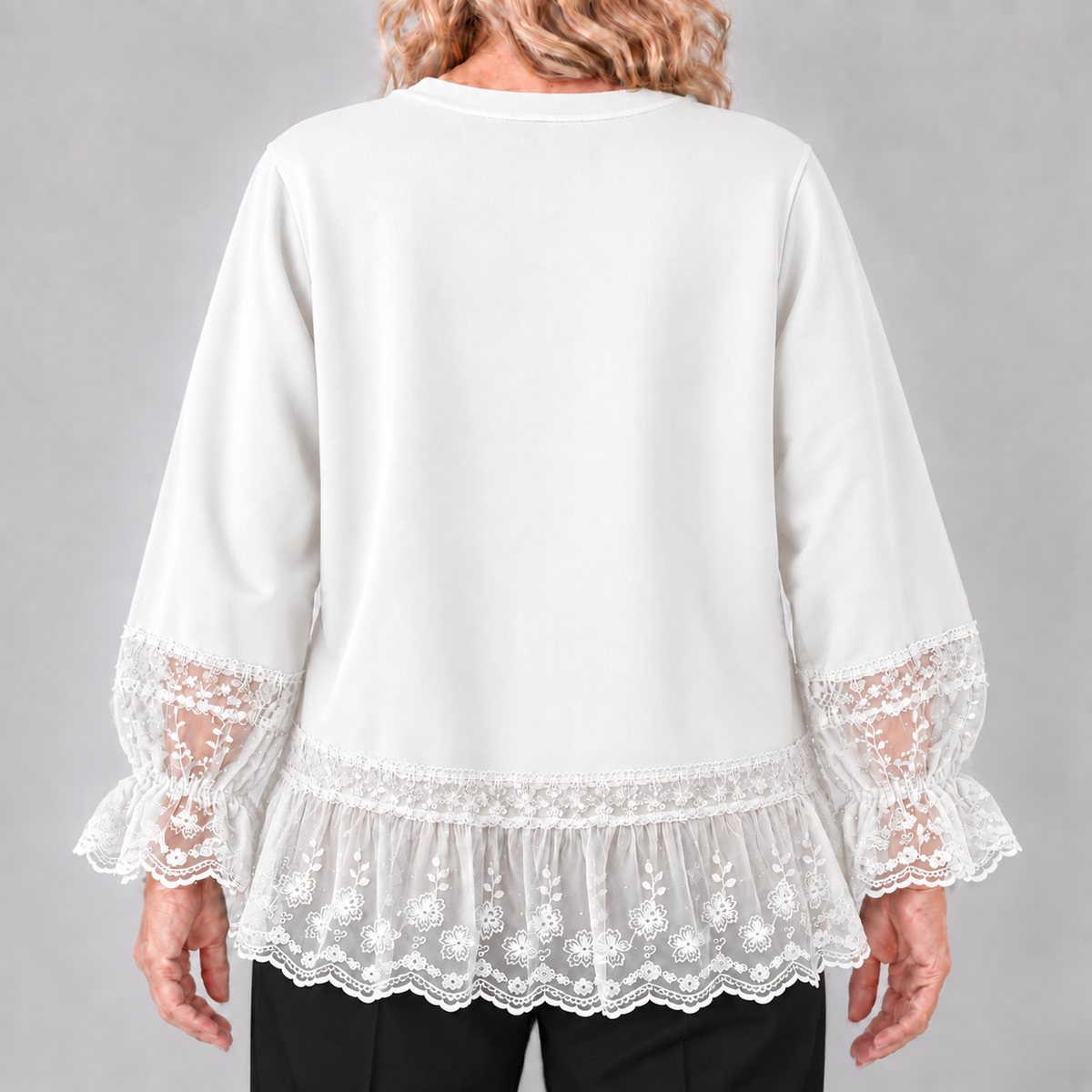Gloria | Lace-Panel Sweatshirt